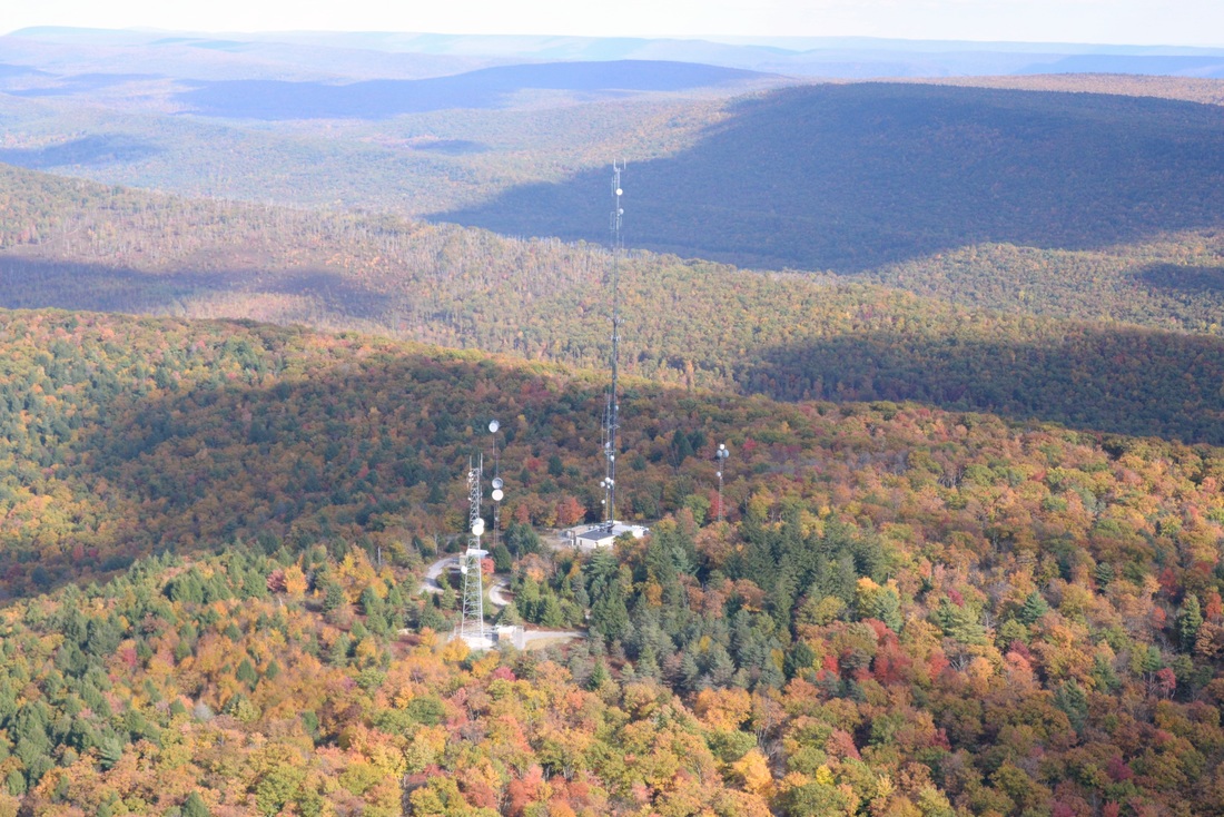 photo of one of our tower sites from an airplane